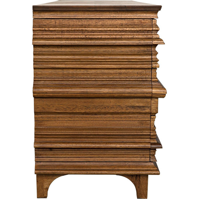 Noir Bernard 6 Drawer, Dark Walnut, 66.5" W