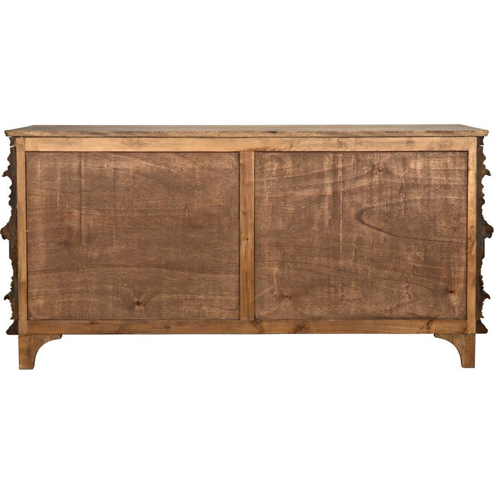 Noir Bernard 6 Drawer, Dark Walnut, 66.5" W