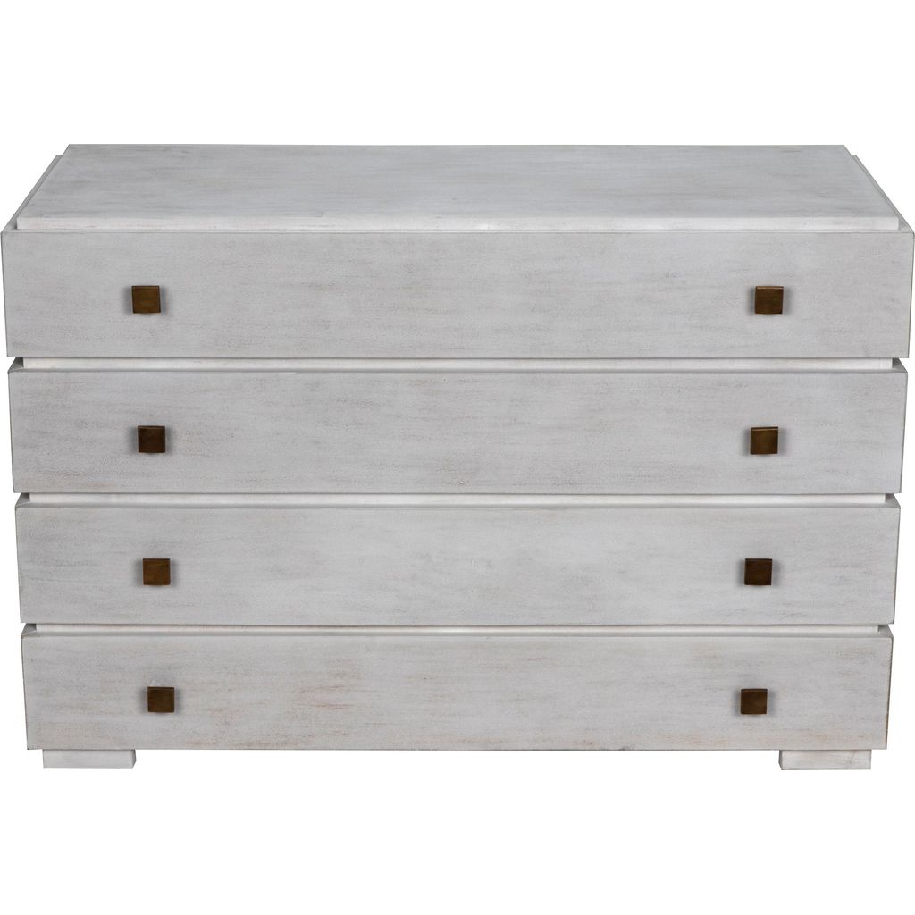 Noir Hofman Dresser, White Wash - Mahogany & Veneer, 49.5" W