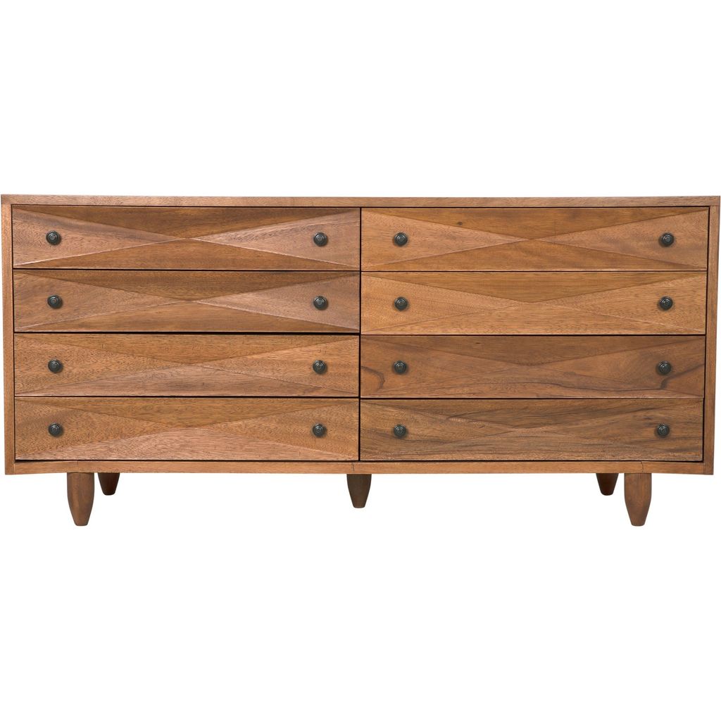 Noir Diamond Double Chest, Dark Walnut, 72.5" W