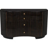 Noir Irene Dresser, Hand Rubbed Black w/ Light Brown Trim, 56" W