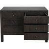 Noir Conrad 6 Drawer Dresser, Pale - Mahogany & Veneer, 47.5" W