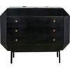 Noir Rhiana Dresser, Hand Rubbed Black - Mahogany & Veneer, 38.5" W