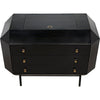 Noir Rhiana Dresser, Hand Rubbed Black - Mahogany & Veneer, 38.5" W