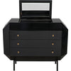 Noir Rhiana Dresser, Hand Rubbed Black - Mahogany & Veneer, 38.5" W