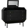 Noir Rhiana Dresser, Hand Rubbed Black - Mahogany & Veneer, 38.5" W