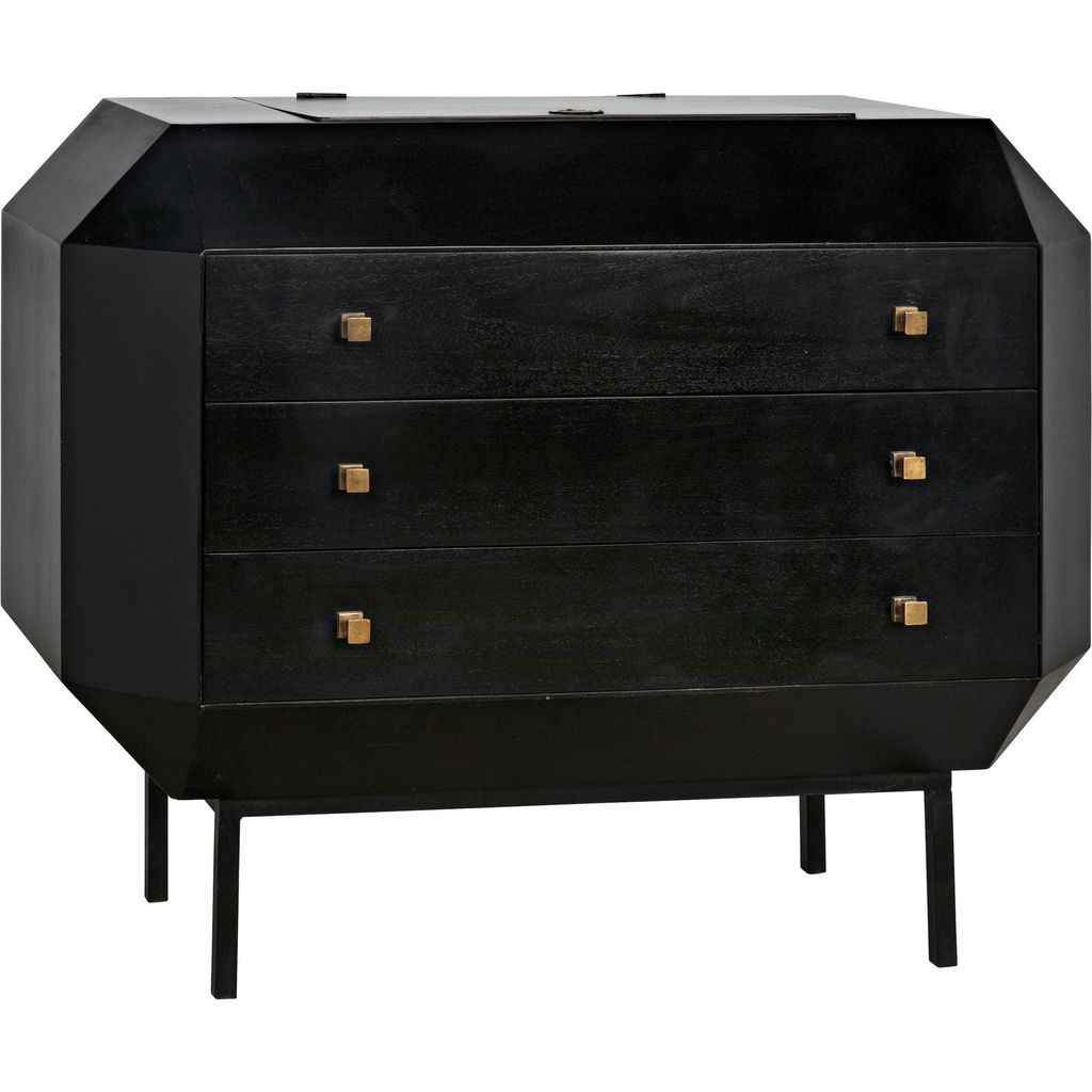 Primary vendor image of Noir Rhiana Dresser, Hand Rubbed Black - Mahogany & Veneer, 38.5" W