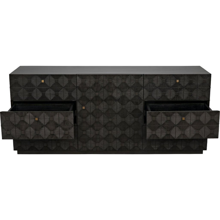 Noir Leon Dresser, Pale - Mahogany & Veneer, 75" W