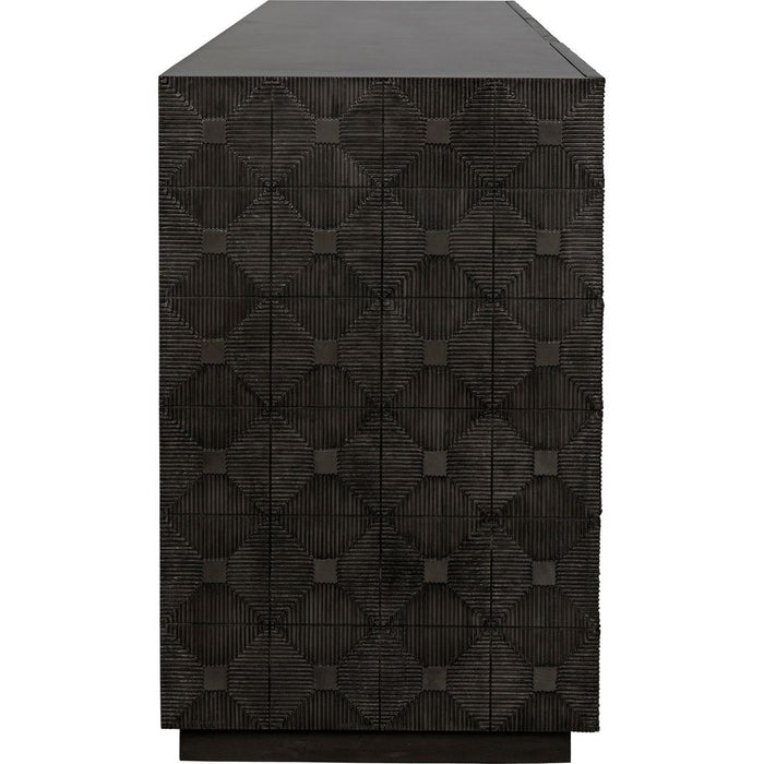 Noir Leon Dresser, Pale - Mahogany & Veneer, 75" W