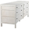 Noir Hampton 6 Drawer Dresser, White Wash - Mahogany & Veneer, 74" W