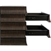 Noir Ava Dresser, Hand Rubbed Black w/ Light Brown Highlights, 40" W