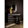 Noir Ava Dresser, Hand Rubbed Black w/ Light Brown Highlights, 40" W