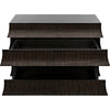 Noir Ava Dresser, Hand Rubbed Black w/ Light Brown Highlights, 40" W