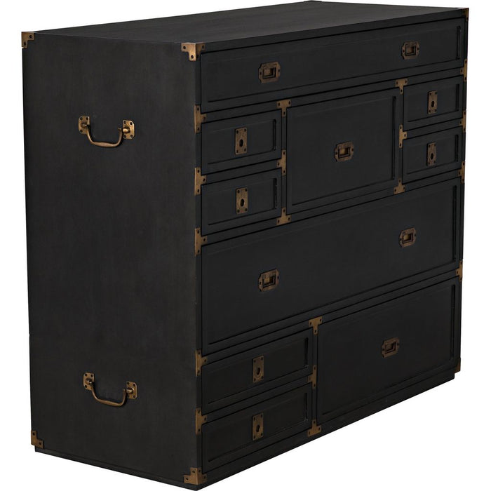 Noir Charles Chest, Pale - Mahogany, 48" W