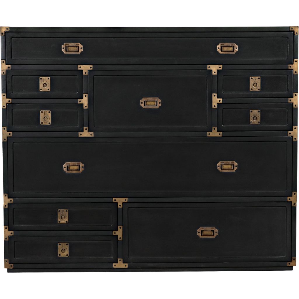 Noir Charles Chest, Pale - Mahogany, 48" W