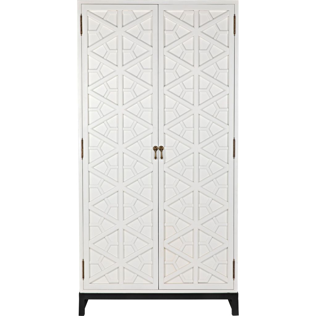 Primary vendor image of Noir Maharadscha Hutch, Solid White - Mahogany & Veneer, 51" W