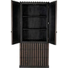 Noir Amunet Hutch, Pale Rubbed w/ Light Brown Trim, 35.5" W