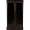 Noir Noho Hutch, Hand Rubbed Black w/ Light Brown Trim, 42" W