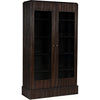 Noir Noho Hutch, Hand Rubbed Black w/ Light Brown Trim, 42" W