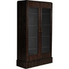 Noir Noho Hutch, Hand Rubbed Black w/ Light Brown Trim, 42" W