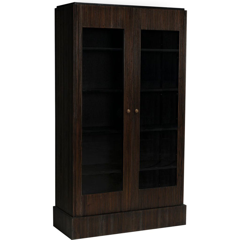 Primary vendor image of Noir Noho Hutch, Hand Rubbed Black w/ Light Brown Trim, 42