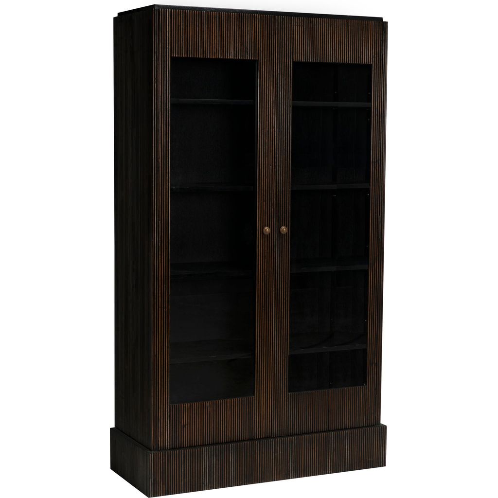 Primary vendor image of Noir Noho Hutch, Hand Rubbed Black w/ Light Brown Trim, 42" W