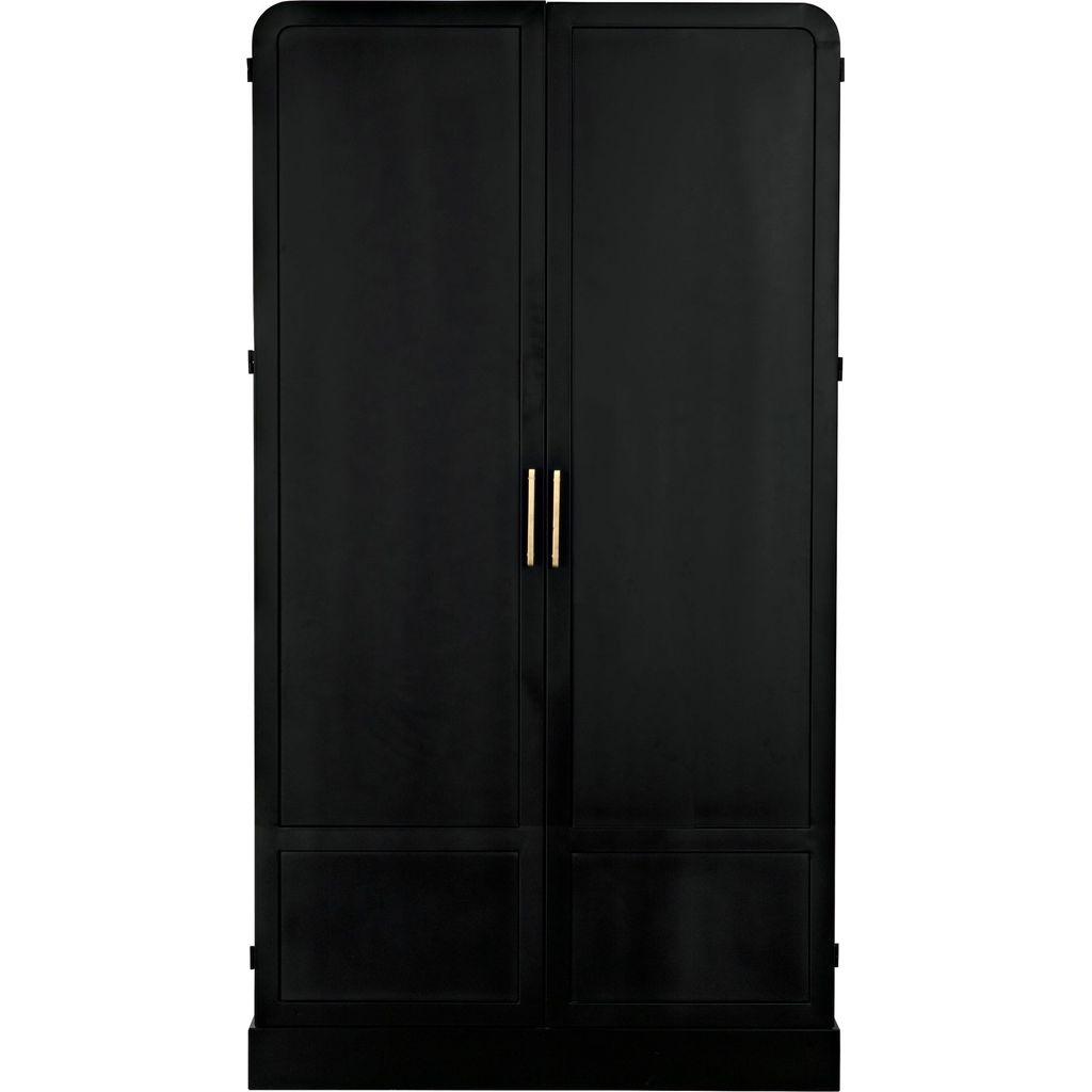 Noir Tresor Hutch - Industrial Steel, 47" W