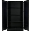 Noir Tresor Hutch - Industrial Steel, 47" W