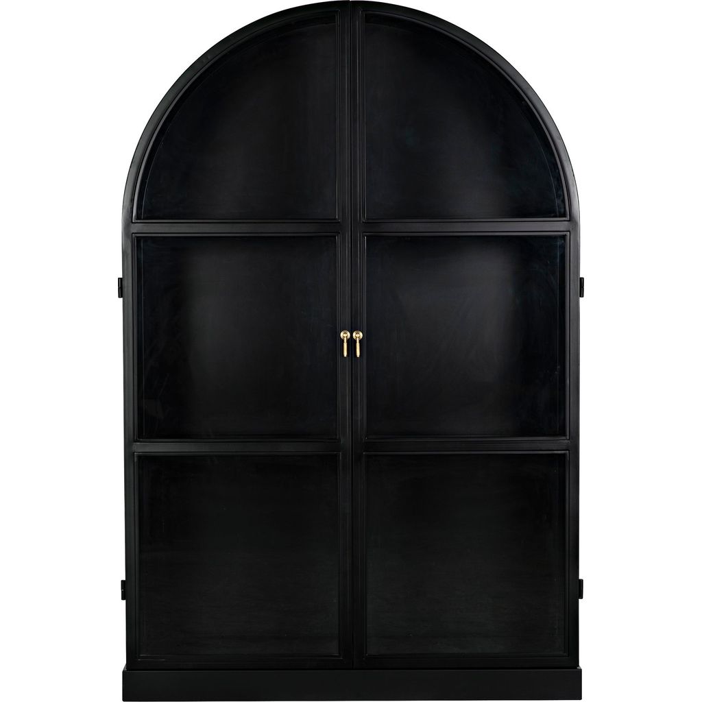 Noir Yoke Hutch - Industrial Steel & Glass, 52" W