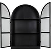 Noir Yoke Hutch - Industrial Steel & Glass, 52" W