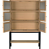 Noir Darien Hutch, White Oak w/ Industrial Steel, 50" W