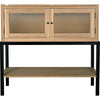 Noir Darien Hutch, White Oak w/ Industrial Steel, 50" W