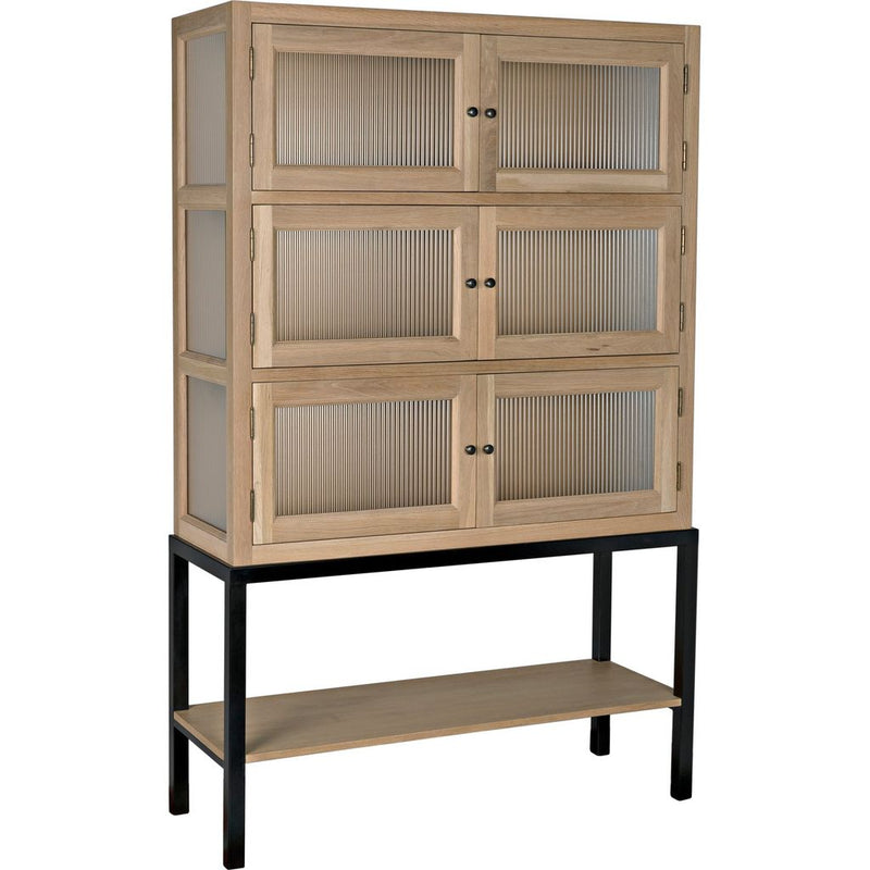 Primary vendor image of Noir Darien Hutch, White Oak w/ Industrial Steel, 50