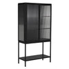 Primary vendor image of Noir Zane Cabinet - Industrial Steel & Glass, 42" W