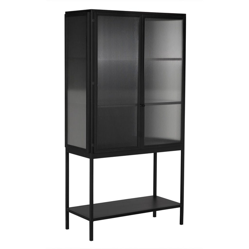 Primary vendor image of Noir Zane Cabinet - Industrial Steel & Glass, 42