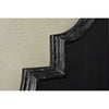 Noir Good Luck Mirror, Hand Rubbed Black w/ Gold Trim