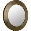 Noir Clay Mirror, Large, Metal w/ Brass Finish