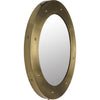 Noir Clay Mirror, Large, Metal w/ Brass Finish