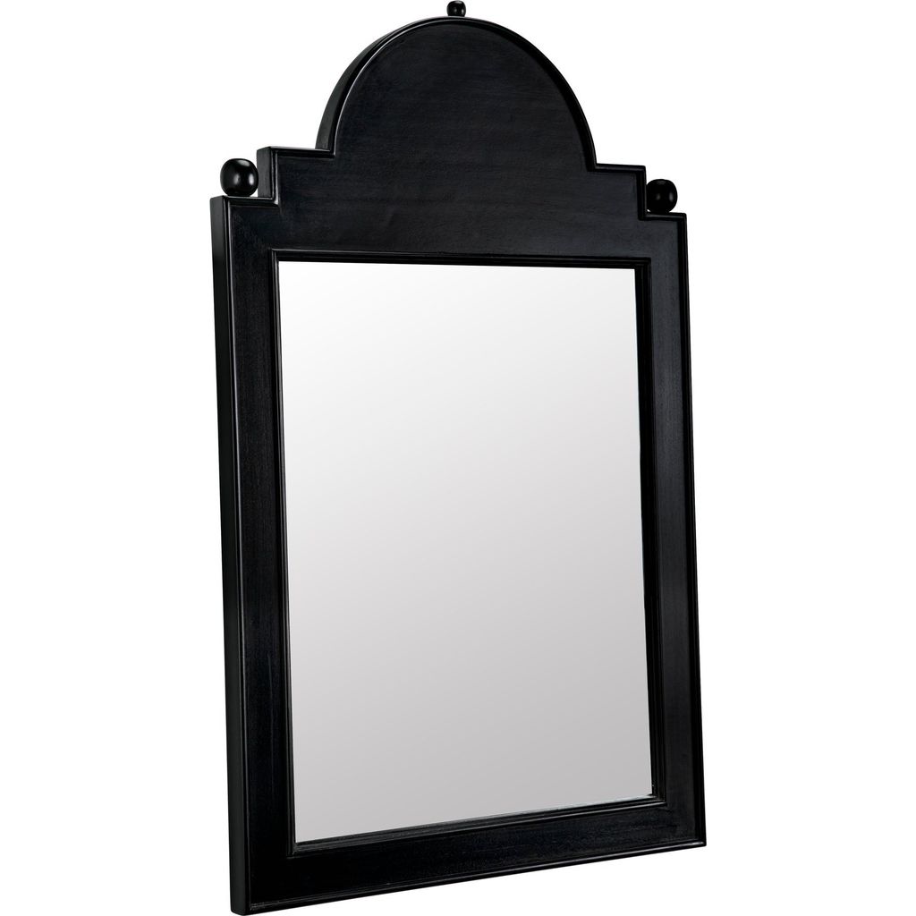 Noir Jess Mirror, Hand Rubbed Black - Mahogany