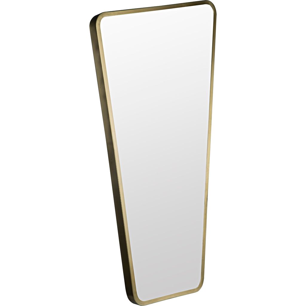 Noir Juliet Mirror, Steel w/ Brass Finish