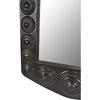 Noir Nanna Mirror, Hand Rubbed Black w/ Light Brown Trim