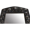 Noir Nanna Mirror, Hand Rubbed Black w/ Light Brown Trim