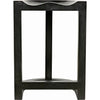 Noir Saddle Counter Stool, Hand Rubbed Black - Mahogany, 18" W