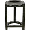 Noir Saddle Counter Stool, Hand Rubbed Black - Mahogany, 18" W