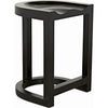 Noir Saddle Counter Stool, Hand Rubbed Black - Mahogany, 18" W