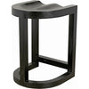 Noir Saddle Counter Stool, Hand Rubbed Black - Mahogany, 18" W