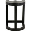 Noir Saddle Counter Stool, Hand Rubbed Black - Mahogany, 18" W