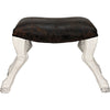 Noir Claw Leg Saddle Stool - Mahogany, 33" W