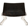 Noir Claw Leg Saddle Stool - Mahogany, 33" W