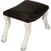 Noir Claw Leg Saddle Stool - Mahogany, 33" W